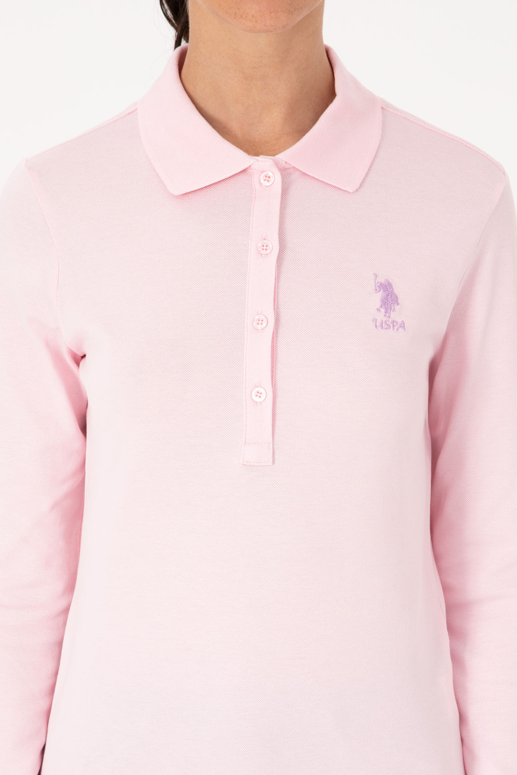 Kad_n Pembe Basic Polo Yaka Sweatsh_rt - U.s. polo assn фото 13