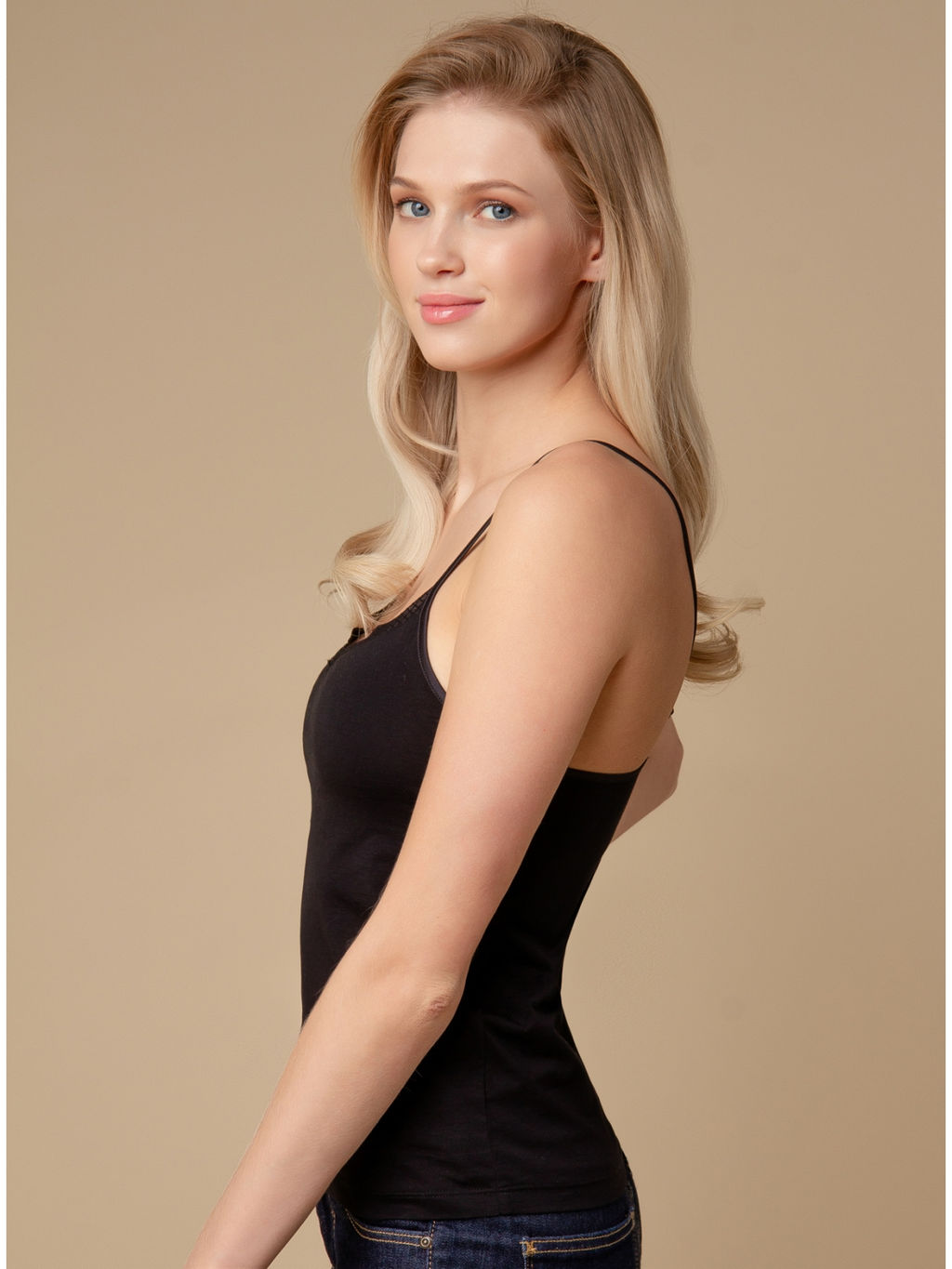 Майка женская Indefini из хлопка с кружевом  фото 2