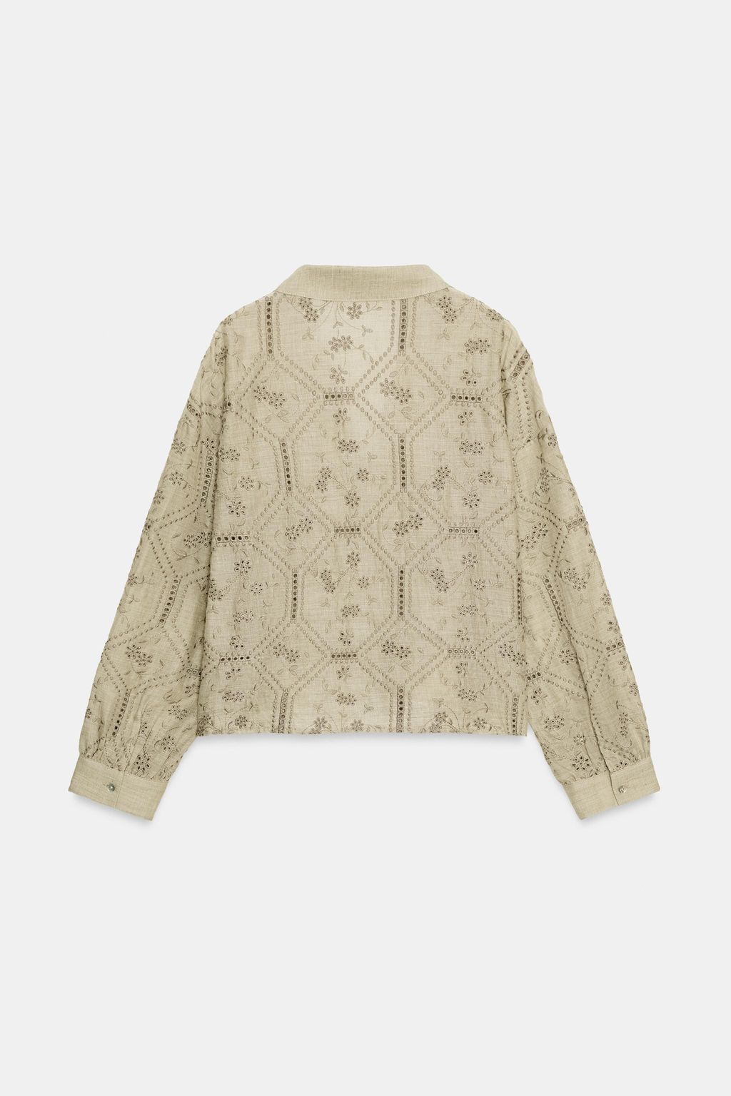 SHIRT WITH CUTWORK EMBROIDERY - Zara фото 17