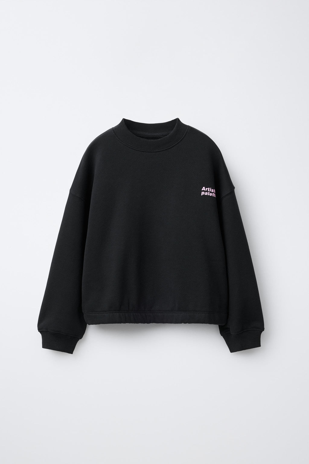 CONJUNTO SUDADERA Y PANTAL?N FELPA TEXTO / Negro - Zara фото 4