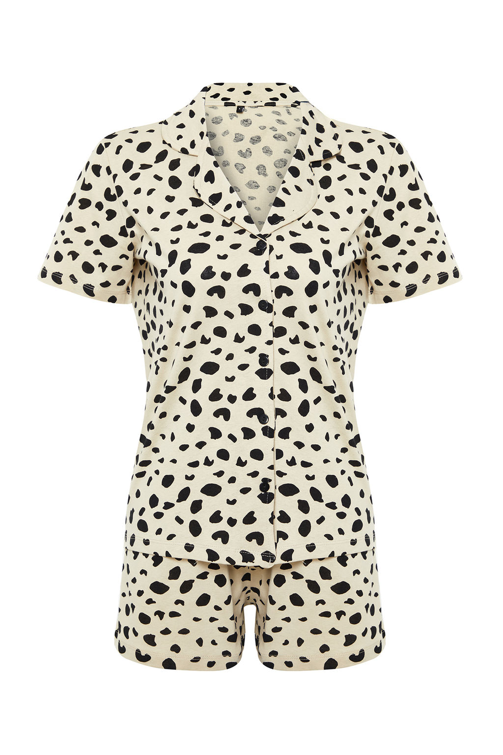 Trendyolmilla Cok Renkli %100 Pamuklu Leopar Desenli Sortlu Orme Pijama Tak?m? THMSS24PT00025  фото 8