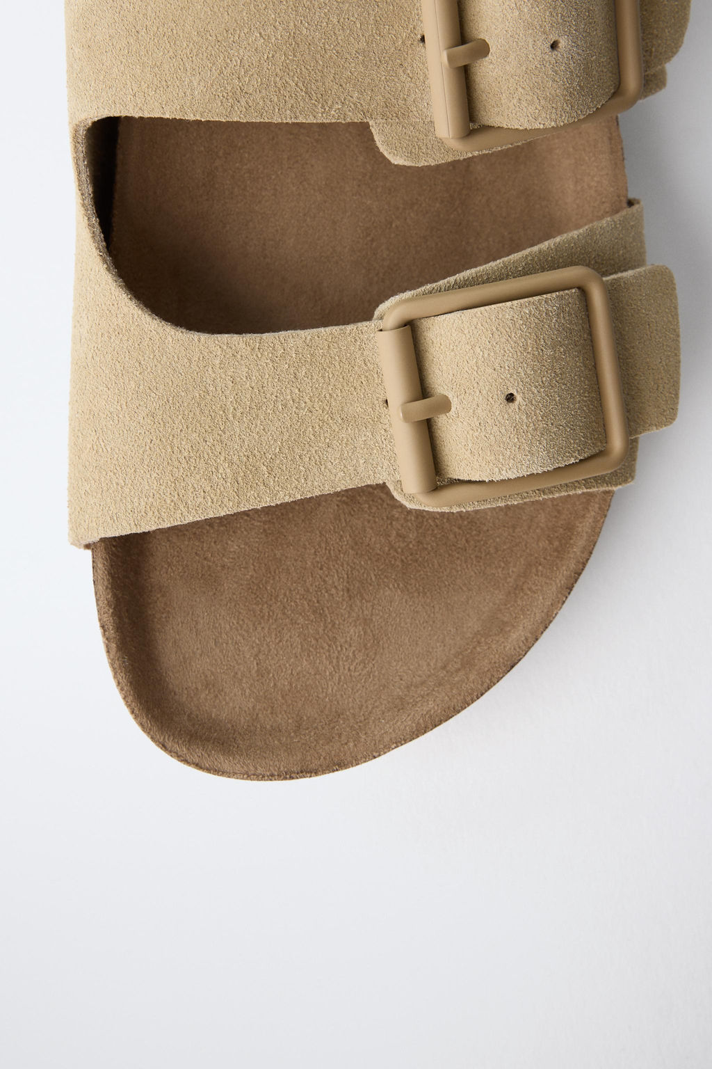 SANDALIA HEBILLAS PIEL / Marr?n Arena - Zara фото 6