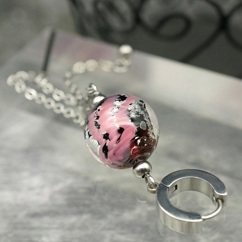 Серьги из муранского стекла RASPBERRY PUNCH LS3237