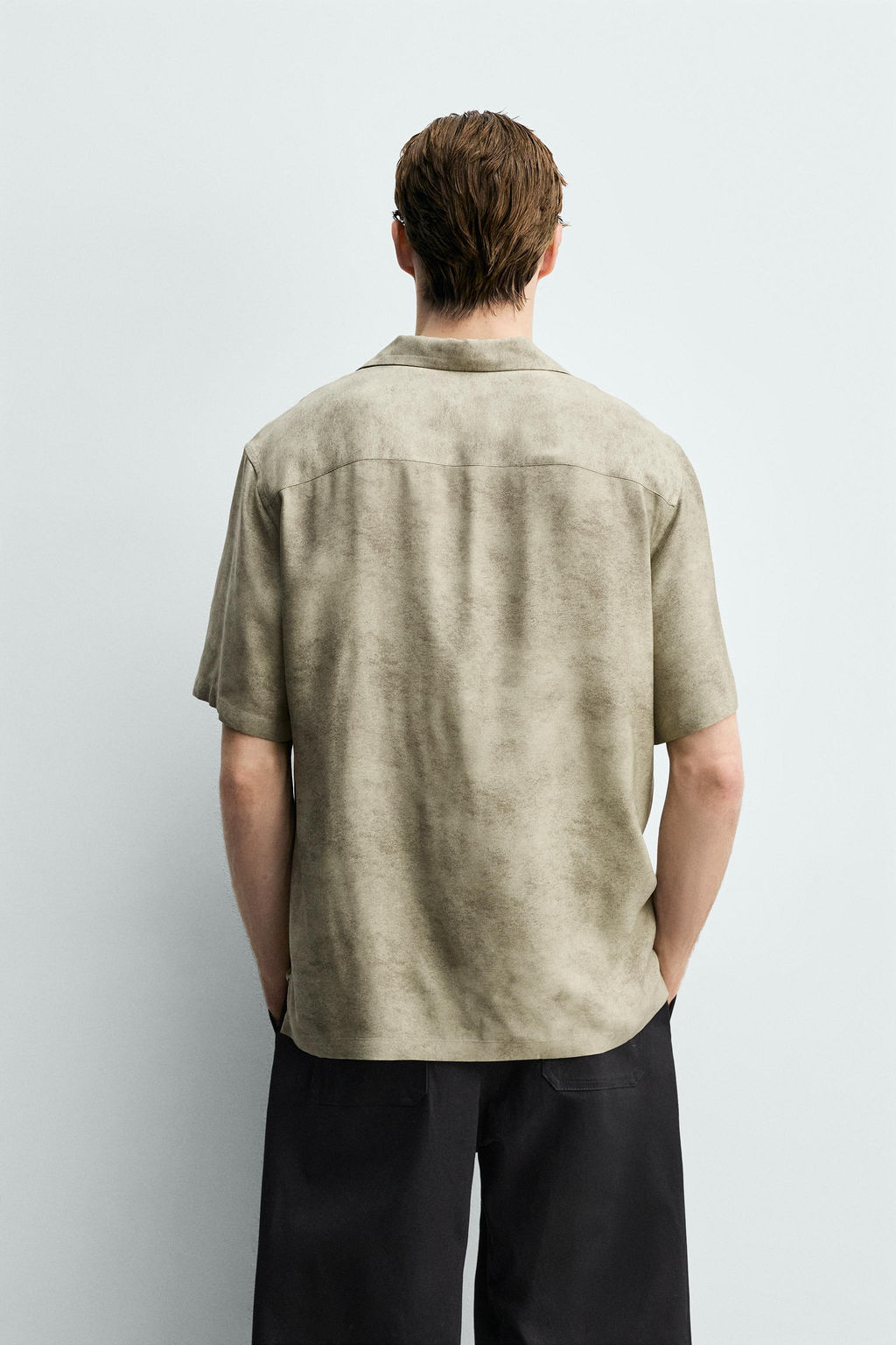 CAMISA SATINADA RELAXED FIT / Beige - Zara фото 3