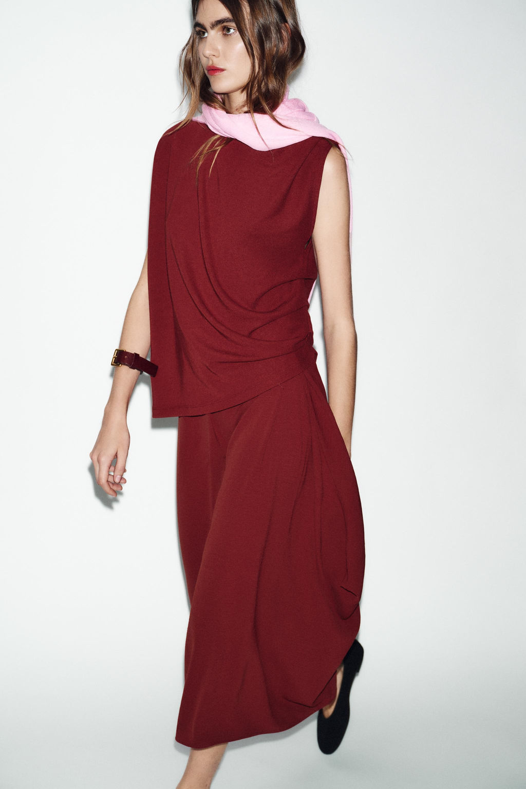 ASYMMETRIC LONG DRESS - Zara фото 4