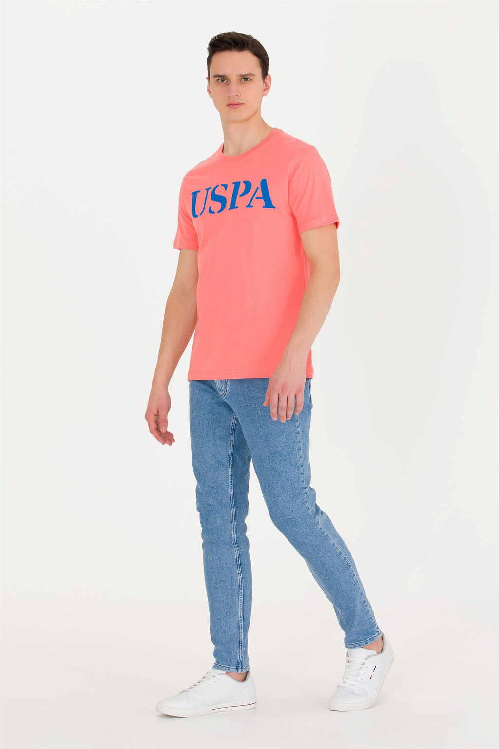 U. S. Polo Assn Мужская базовая футболка с круглым вырезом Salmon - U.s. polo assn фото 10
