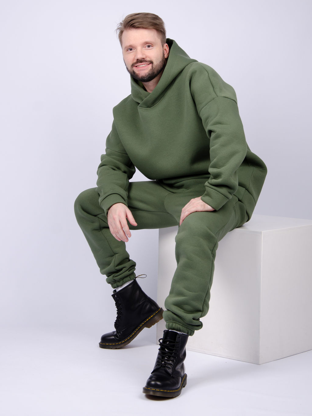 Костюм "Грей" хаки, футер начес