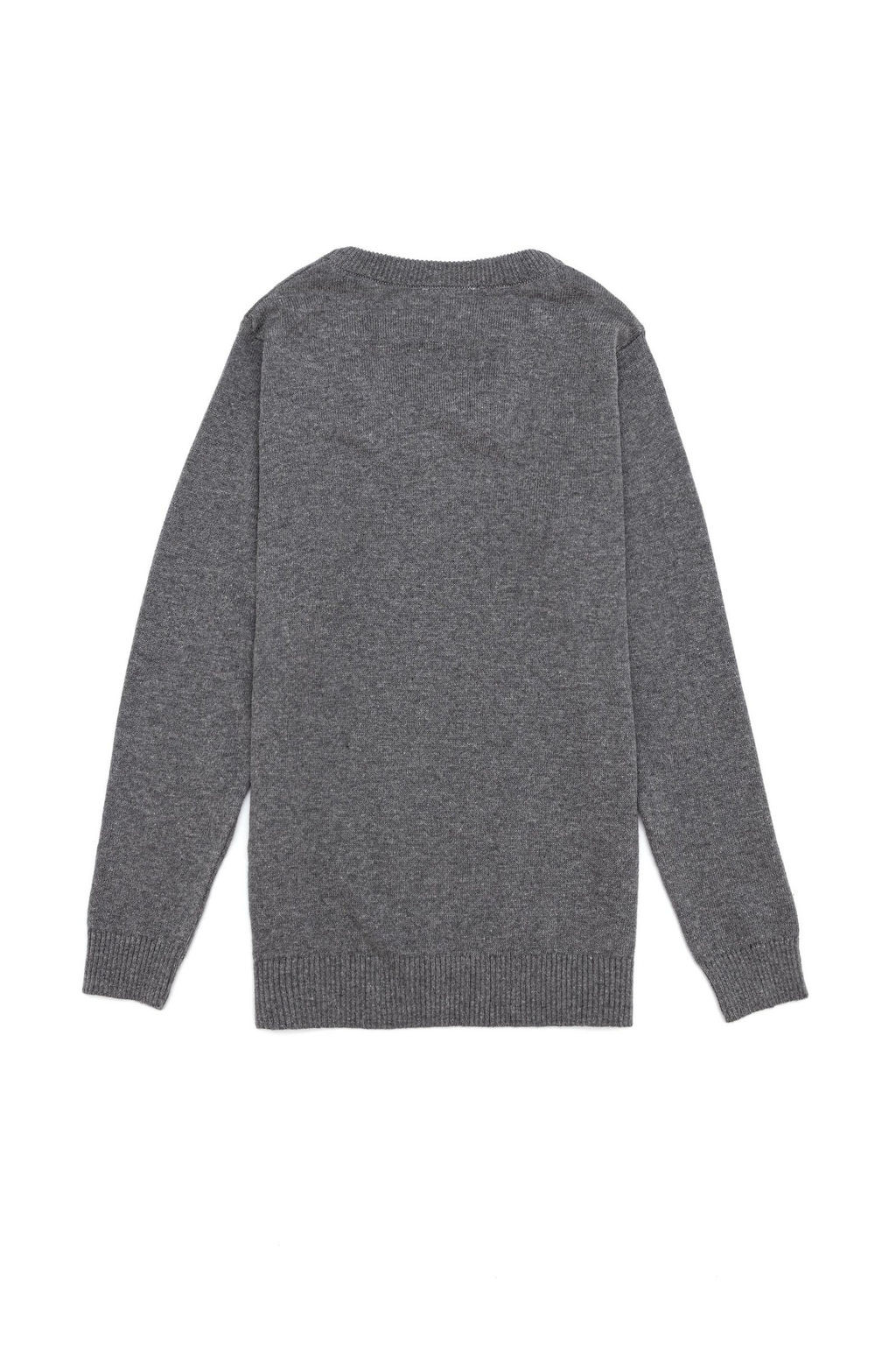Boy Grey Melange V - Neck Knitwear Sweater Basic - U.s. polo assn фото 5