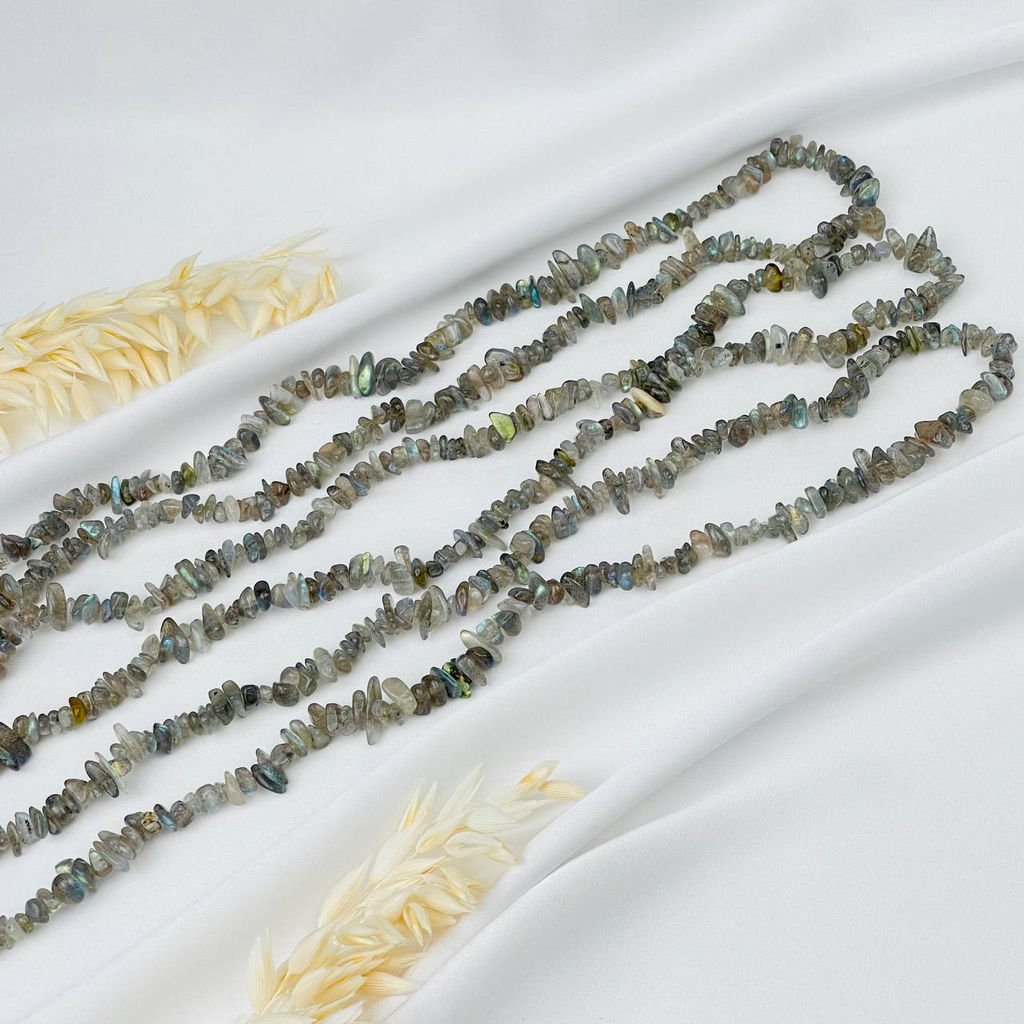 Бусины для украшений из Лабрадора крошка 80 см
