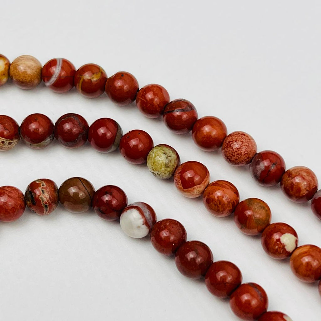 Бусины для украшений из кирпичной Яшмы