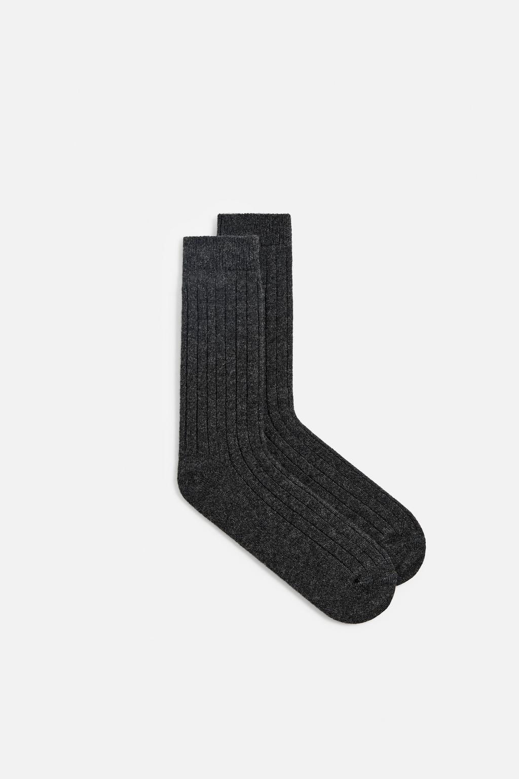 CASHMERE BLEND RIBBED SOCKS - Zara фото 2