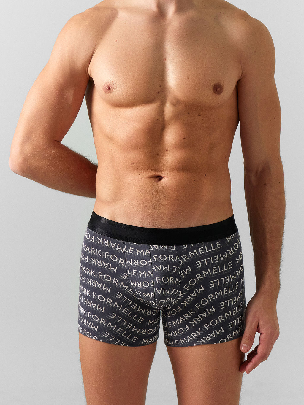 Цена за 2 штуки! ТРУСЫ МУЖСКИЕ текст на графите2 411221 - Mark formelle фото 5