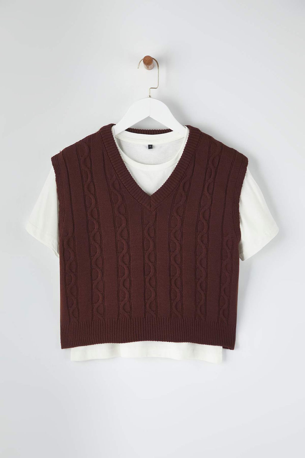 Teen Lacivert 2li T-Shirtlu Sac Orgu Triko Kazak TWOAW26KZ00131 - Trendyolmilla фото 7