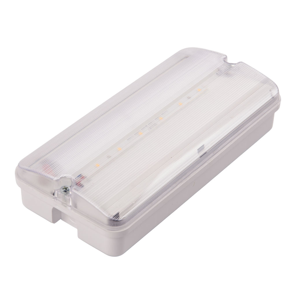 ULW-K25B 6W/4000K/EMG IP65 WHITE Светильник светодиодный влагозащищенный с БАП. Белый свет (4000K). 660Лм. Размер 220*105*50мм. Корпус белый. ТМ Uniel