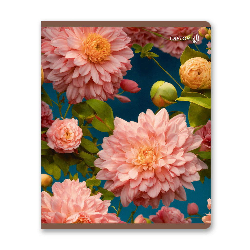 Светоч Т77 Тетрадь ученическая общая, матовый сплошной лак+запечат.титул лист A5 60 л. на скобе 65 г/кв.м , белизна 100 % 10 шт. клетка 01123 Микс-Летний день  фото 3