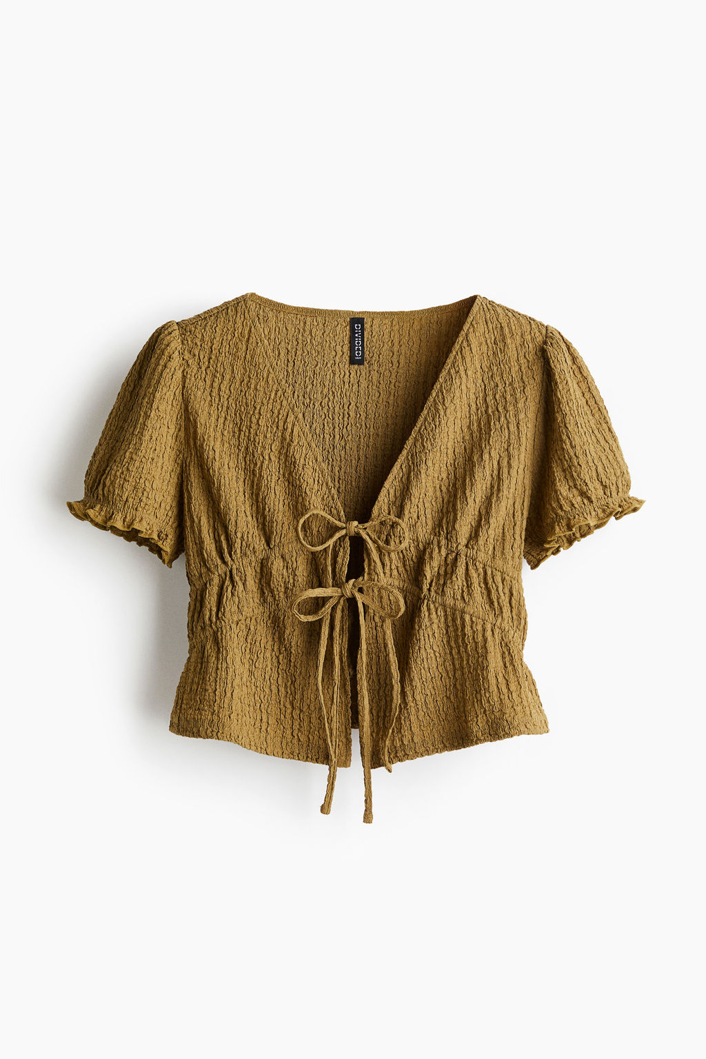 Top arrugado con lazada doble - H&m фото 2