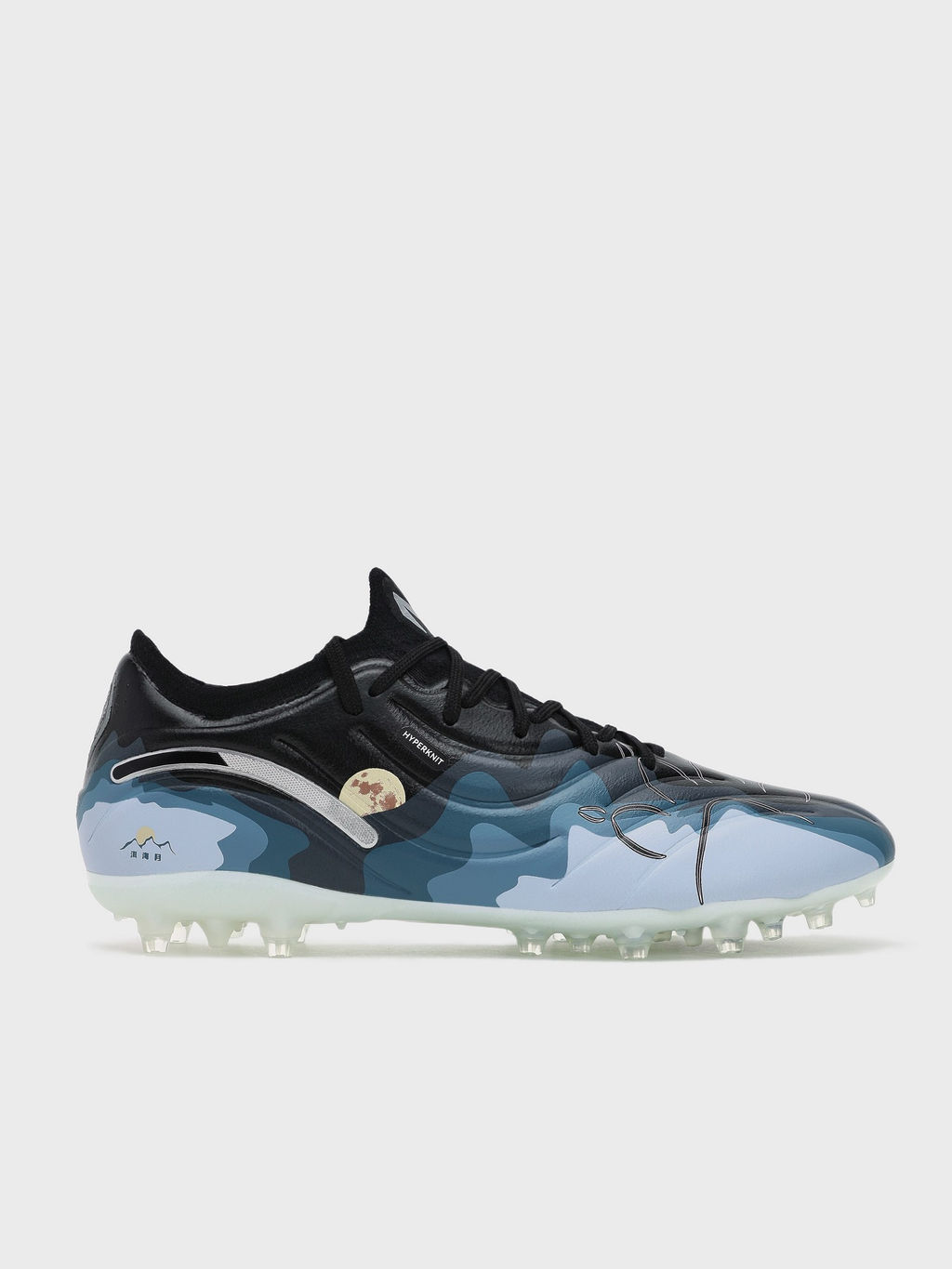 Бутсы KELME Mens Soccer Shoes (MG) (Black/Light Blue)