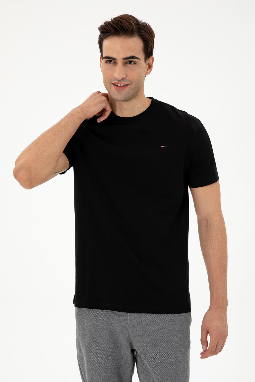 Мужская черная базовая футболка Неожиданная скидка в корзине - U.s. polo assn фото 3