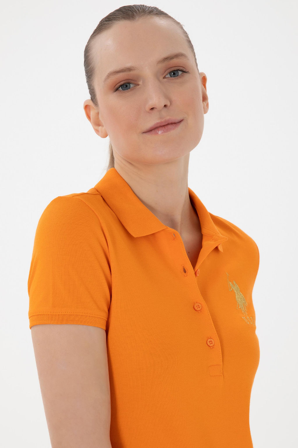 Kad_n Turuncu Basic Polo Yaka Ti__rt - U.s. polo assn фото 2