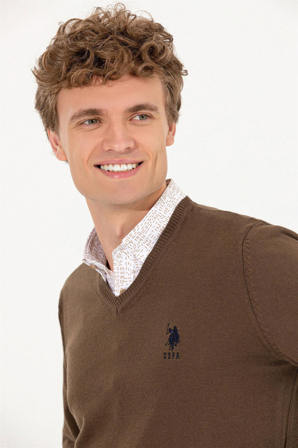 Мужской базовый свитер кокосового цвета Неожиданная скидка в корзине - U.s. polo assn фото 2