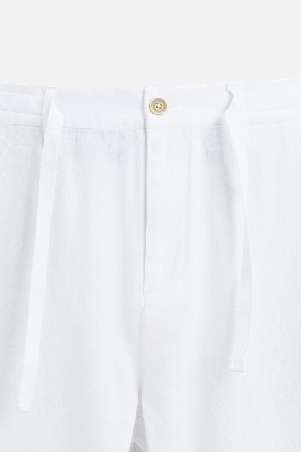 LINEN BLEND TROUSERS - Zara фото 17