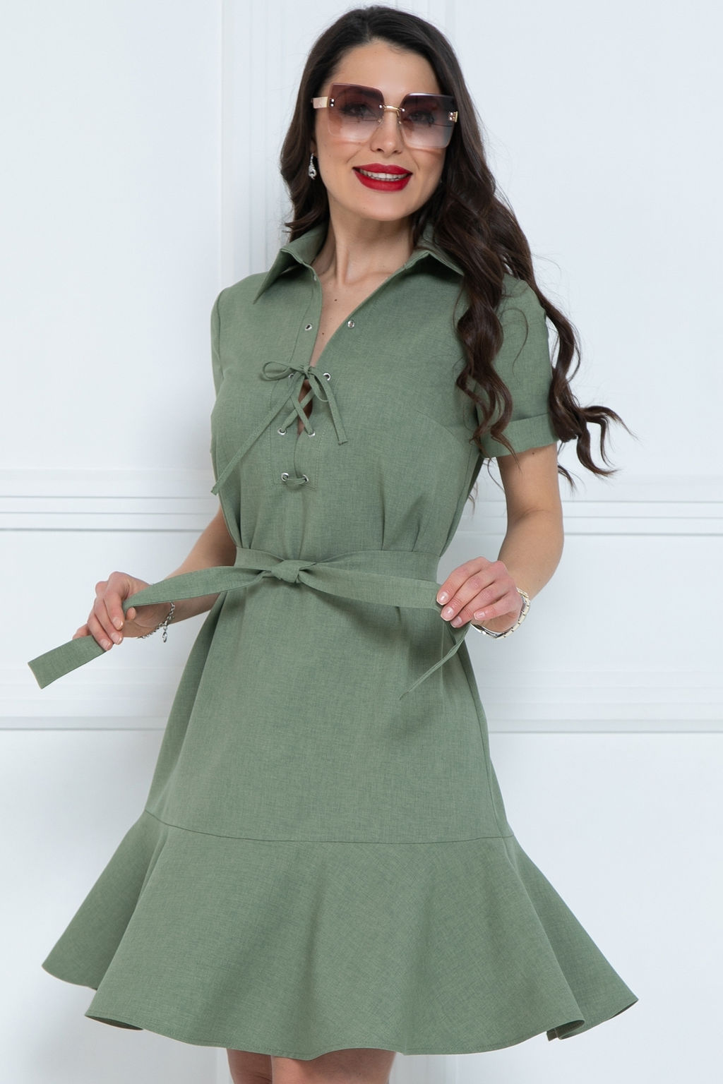 Платье Моника (оливка)
