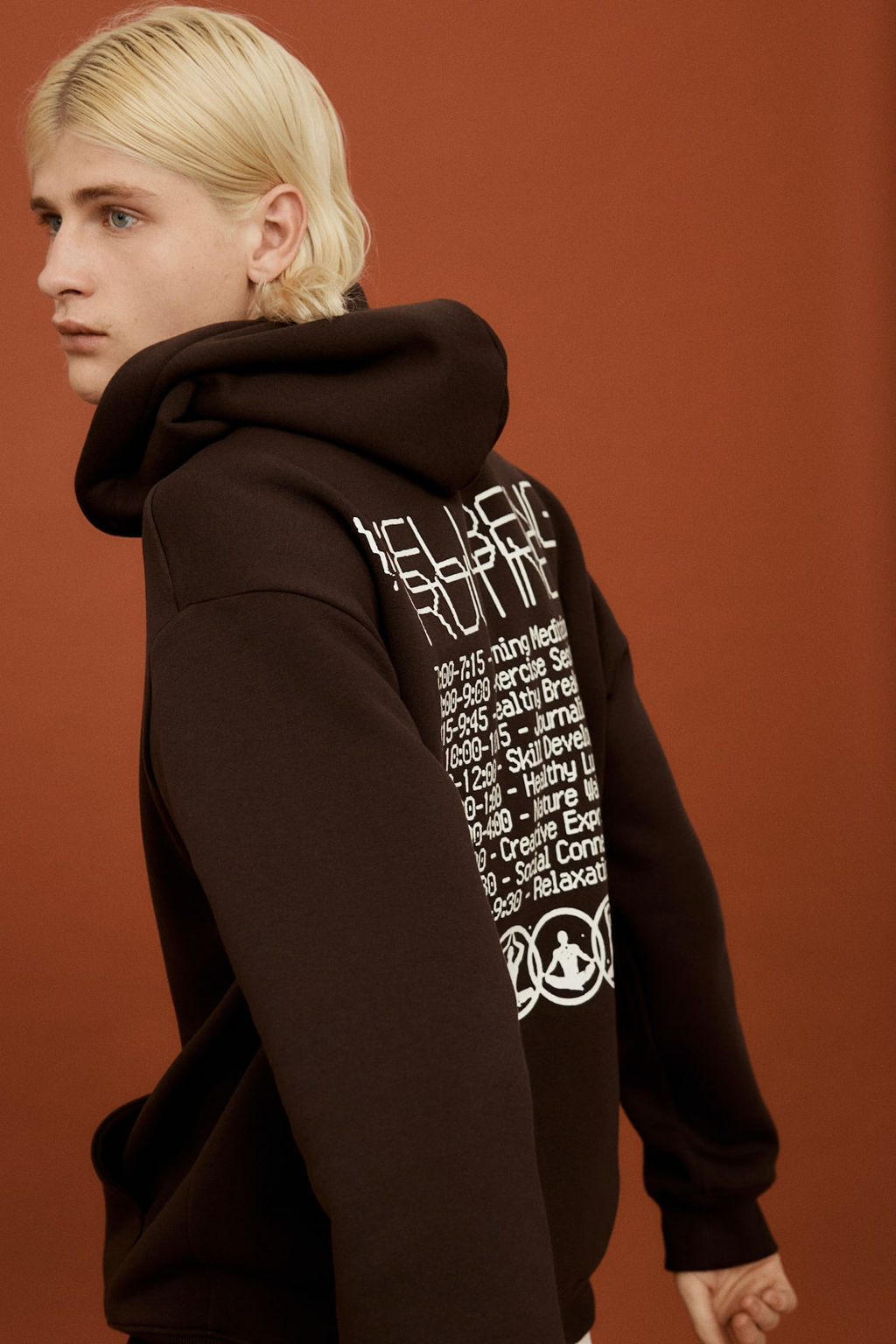 Sudadera con capucha y estampado Loose Fit - H&m фото 4