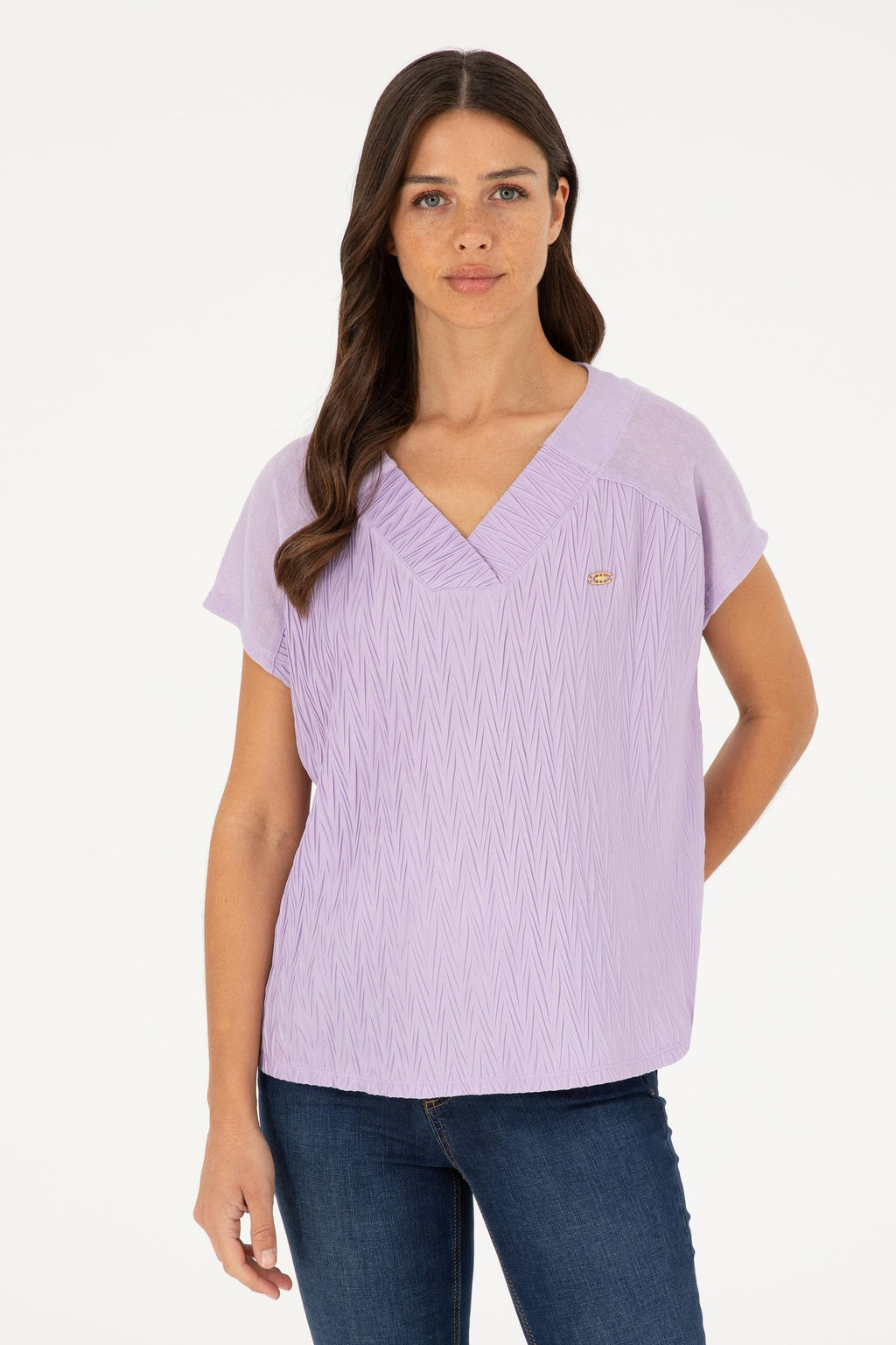 U. S. Polo Assn / Женская сиреневая футболка - U.s. polo assn фото 8