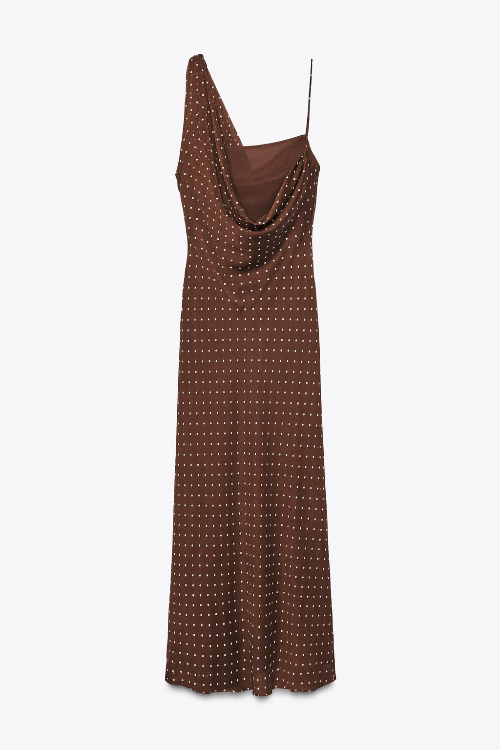 DRAPED NECK POLKA DOT DRESS - Zara фото 8
