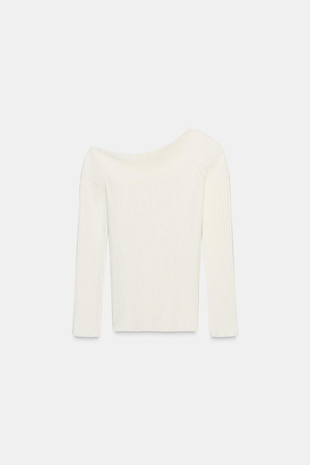 SOFT RIBBED ASYMMETRIC TOP - Zara фото 6