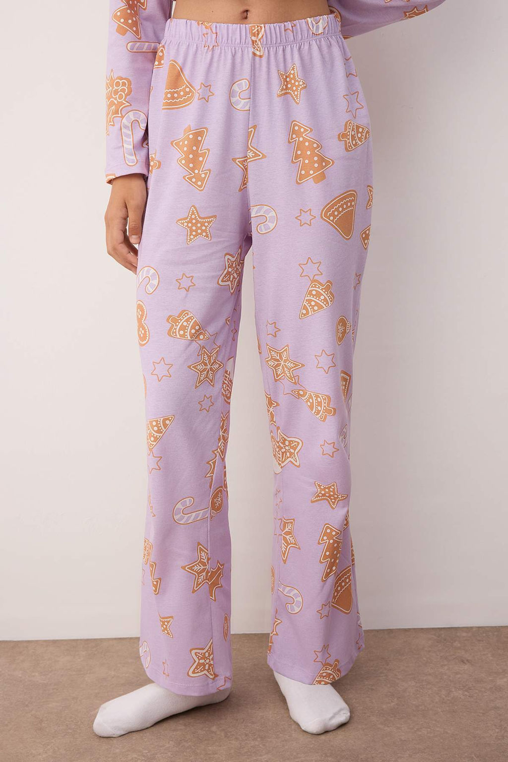 Lila %100 Pamuklu Y?lbas? Temal? Orme Pijama Tak?m? THMAW26PT00062 - Trendyolmilla фото 3