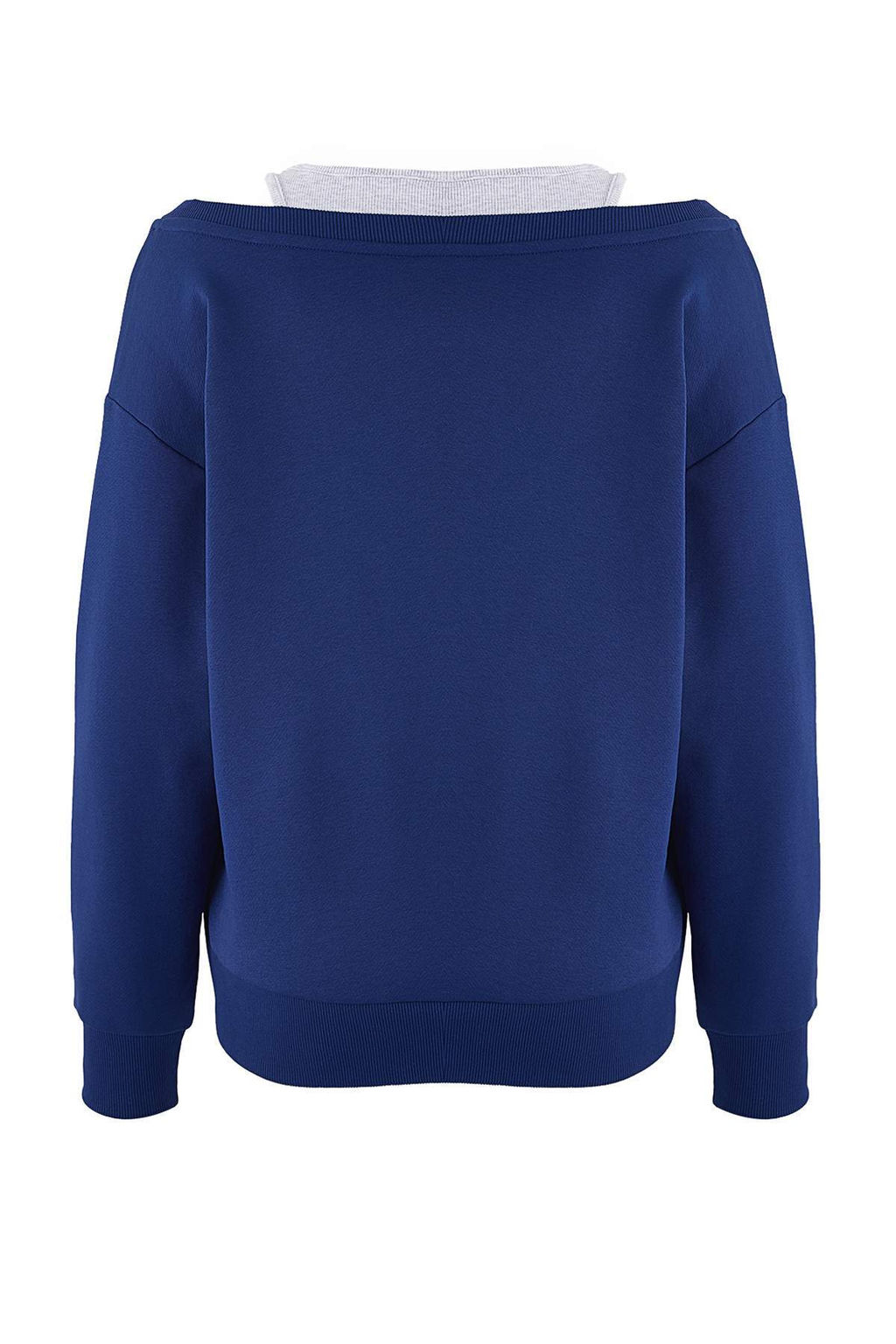 Teen Lacivert 2li Dusuk Omuzlu Orme Sweatshirt TWOAW26SW00149