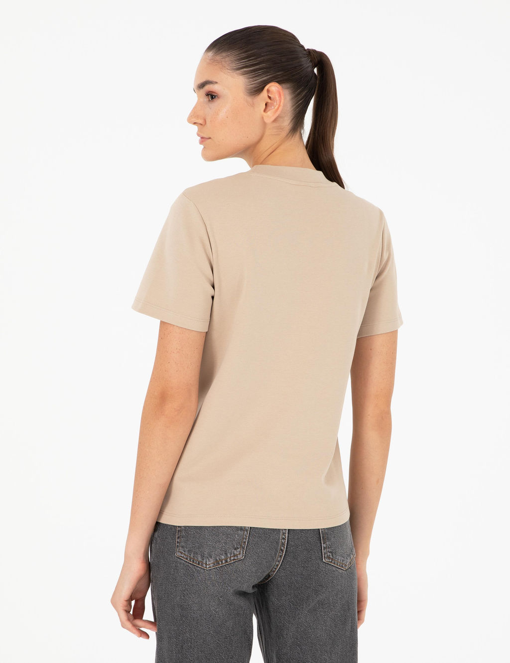 Bej Slim Fit Ti__rt