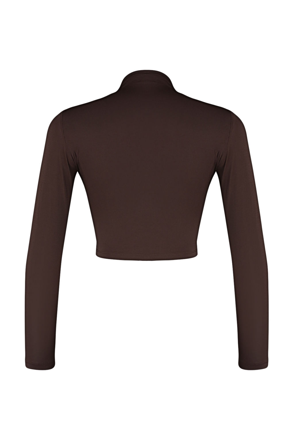 Trendyolmilla Bordo Dik Yaka Drapeli Crop Bluz TWOAW24BZ00164
