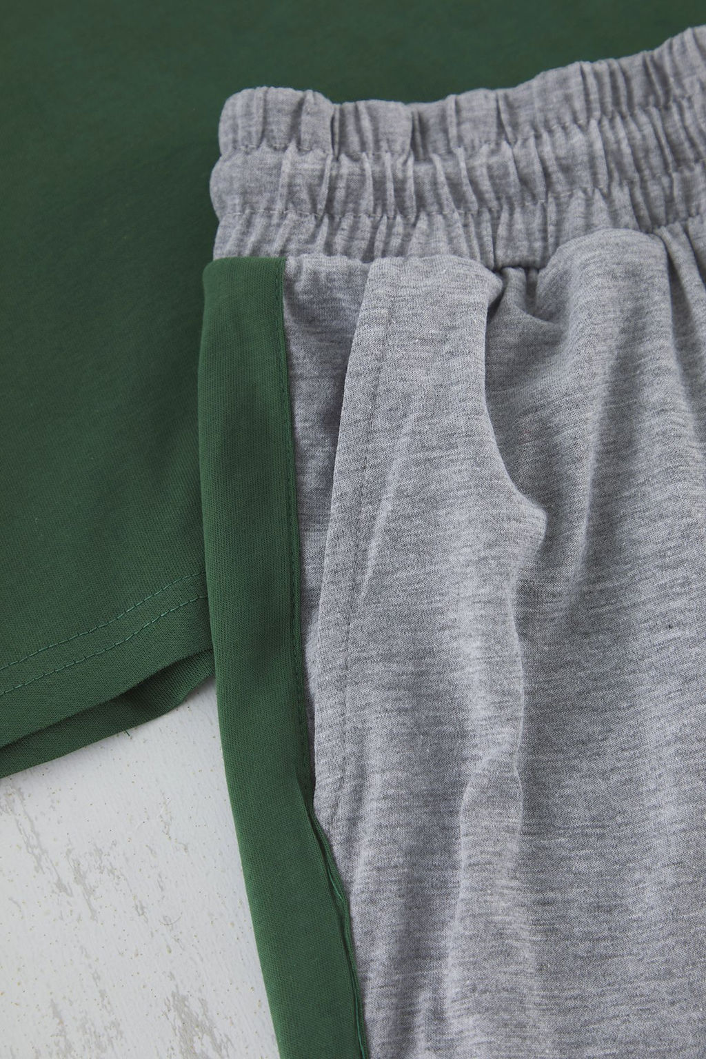 TRENDYOL MAN Yesil Regular Fit Panelli Orme Sortlu Pijama Tak?m? TMNSS25PT00035 - Trendyolmilla фото 6