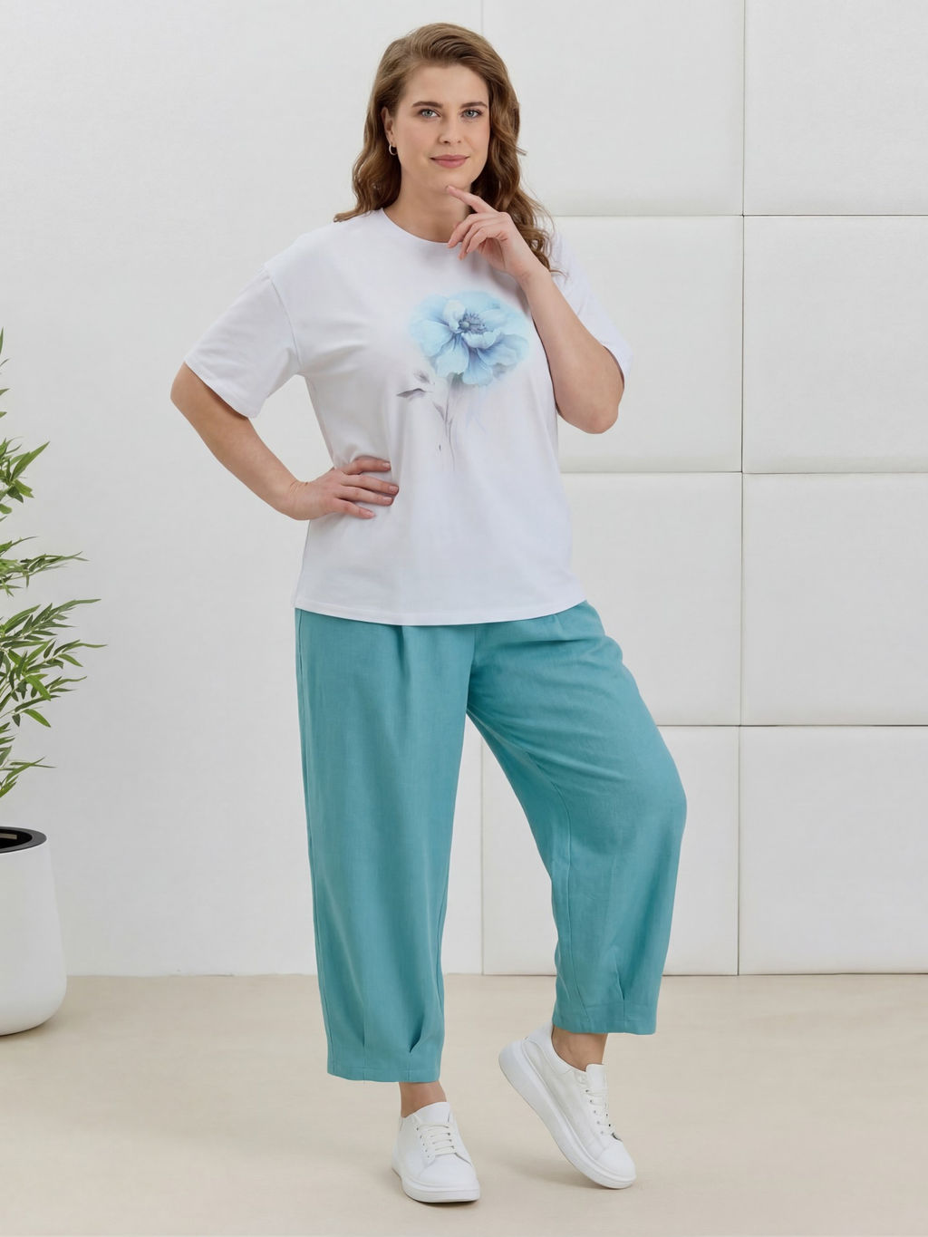 Брюки Габриэлла из вискозы со льном - Виотекс фото 5