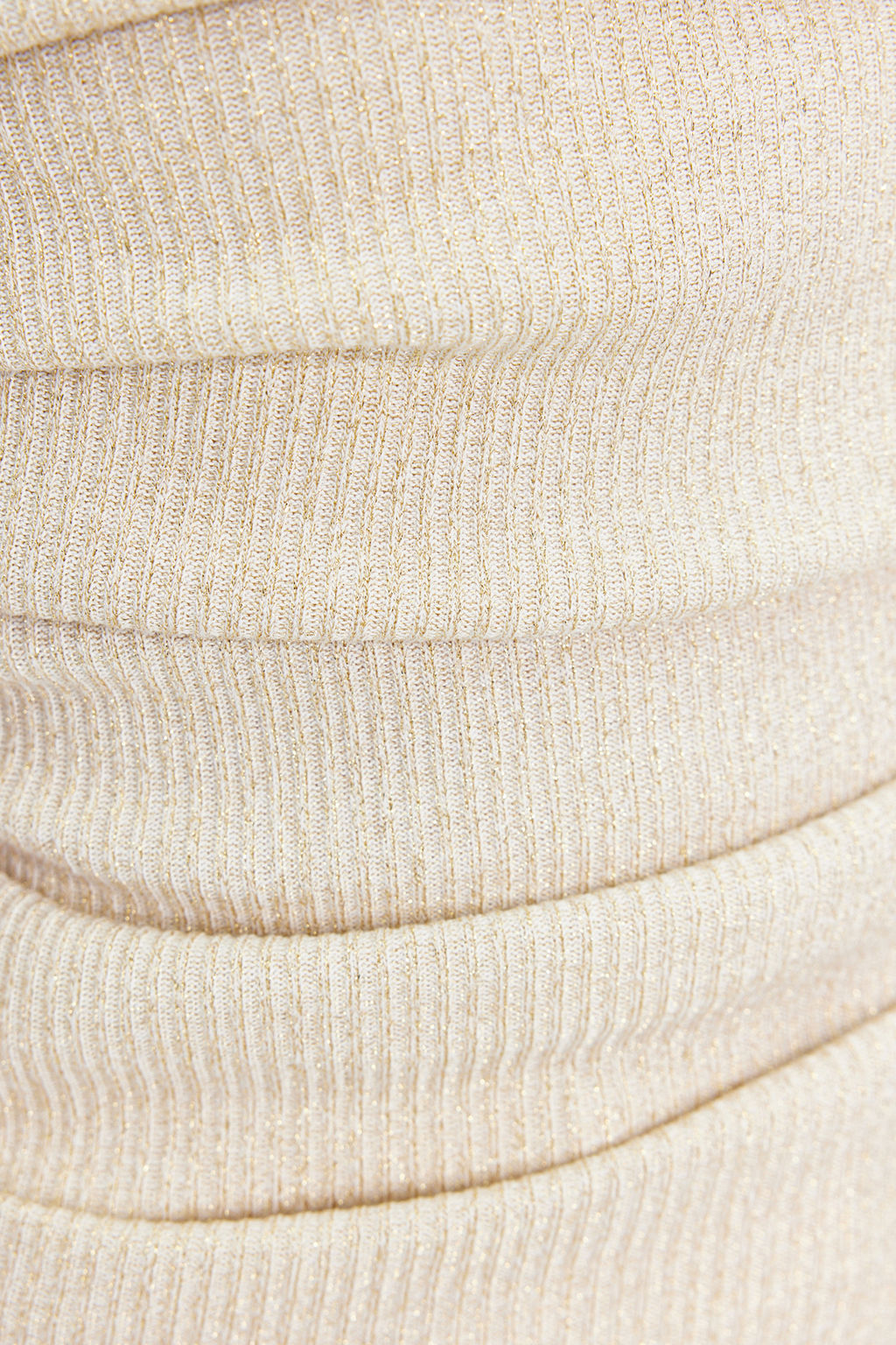 Ekru Drape Detayl? Lurexli/Simli Straplez Esnek Orme Bluz TWOSS24BZ00136