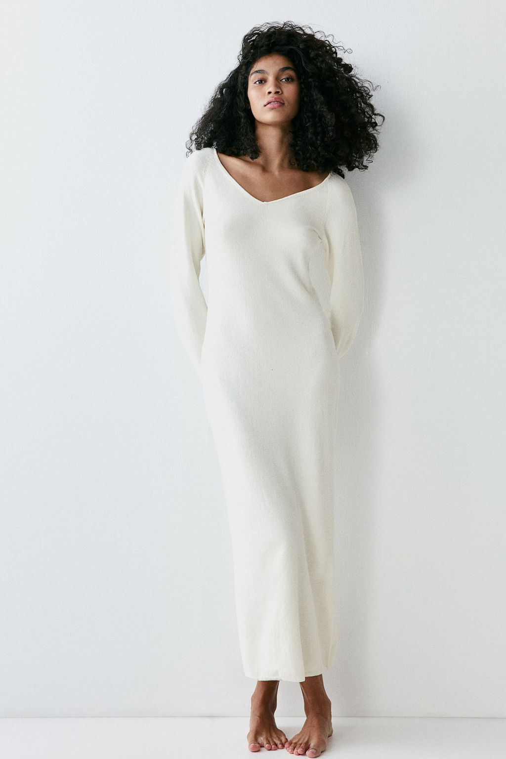 Vestido off-the-shoulder de chenilla - H&m фото 3