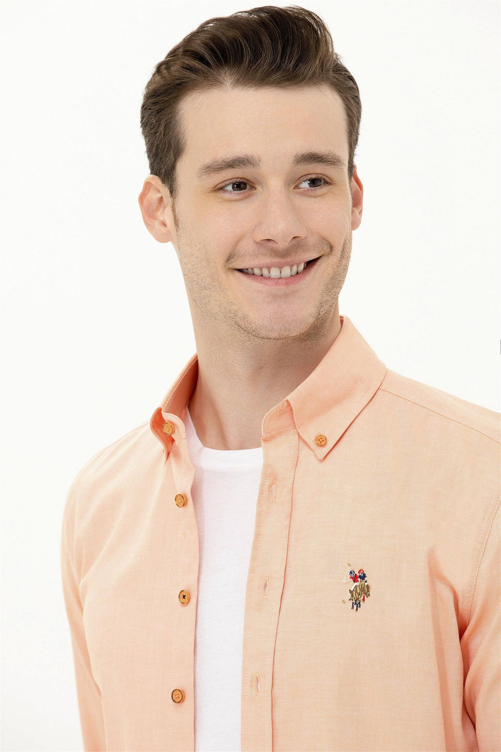 Рубашка мужская оранжевая Uzunkol Basic - U.s. polo assn фото 10