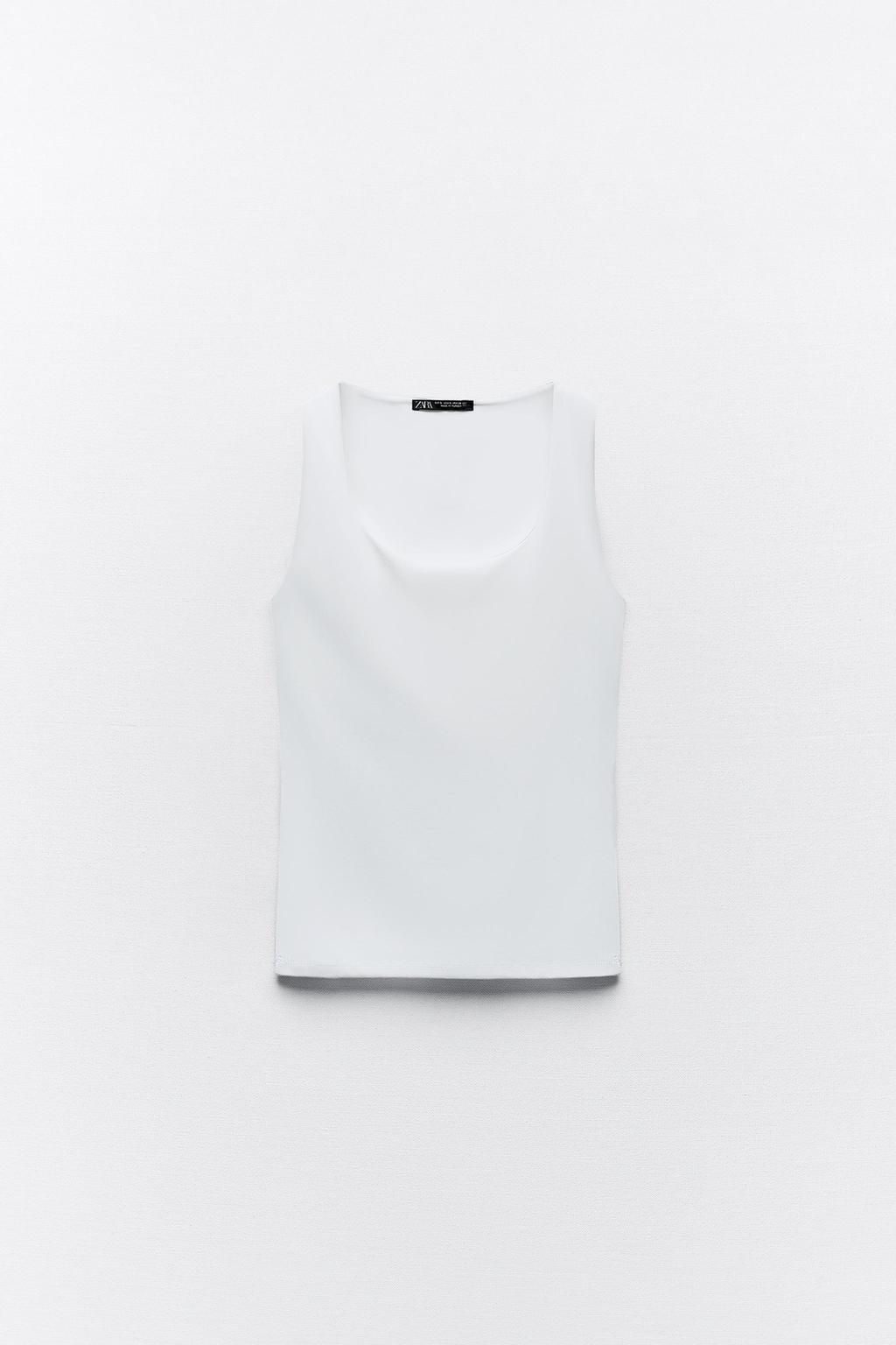 POLYAMIDE TOP WITH WIDE STRAPS - Zara фото 27
