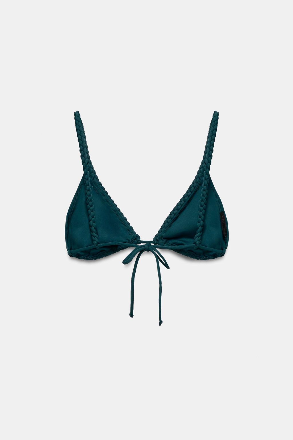 TOP BIKINI TRIANGULAR TRENZADO / Verde - Zara фото 5