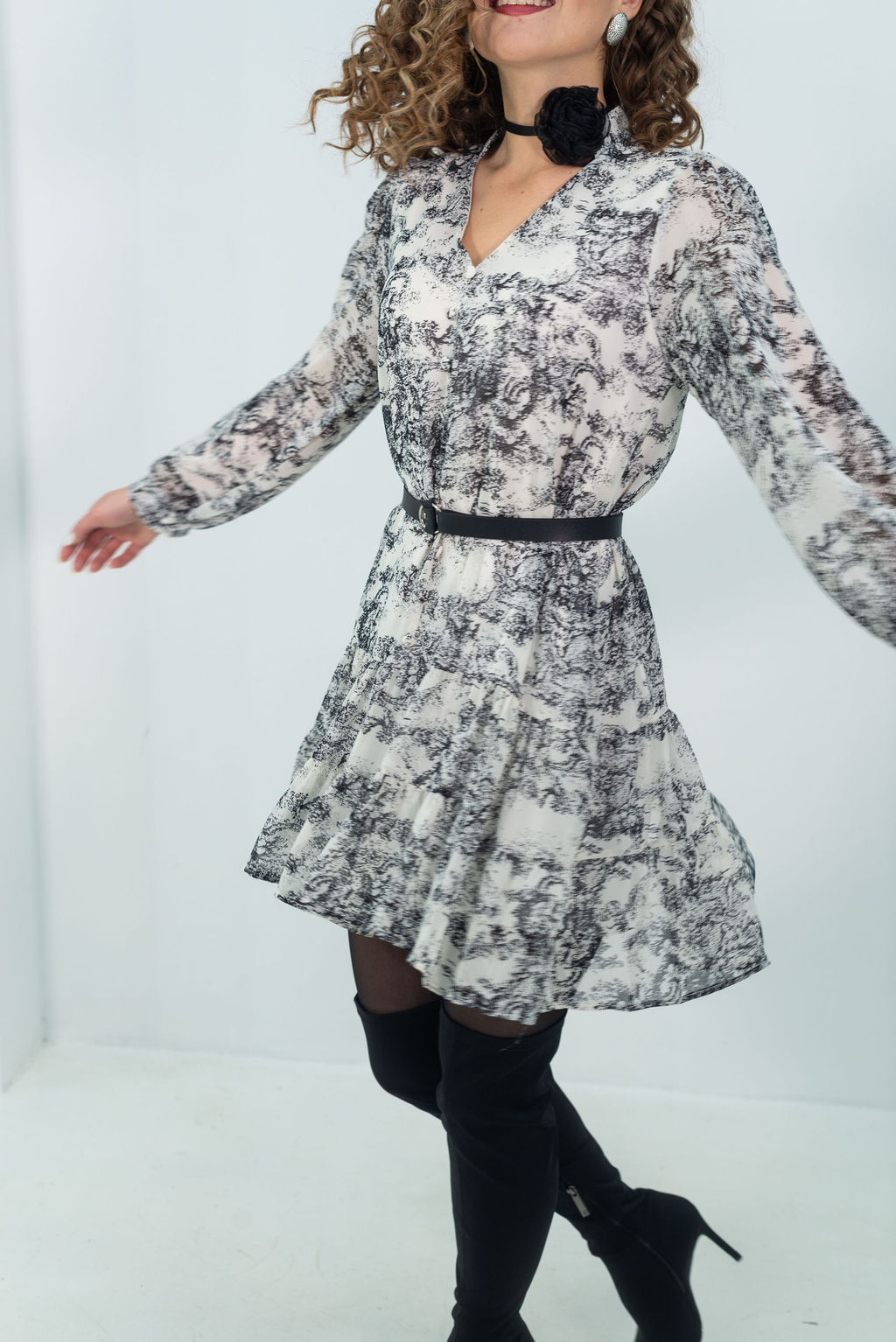 Платье Трэвис (черно-белый) - Nadi bordo фото 10