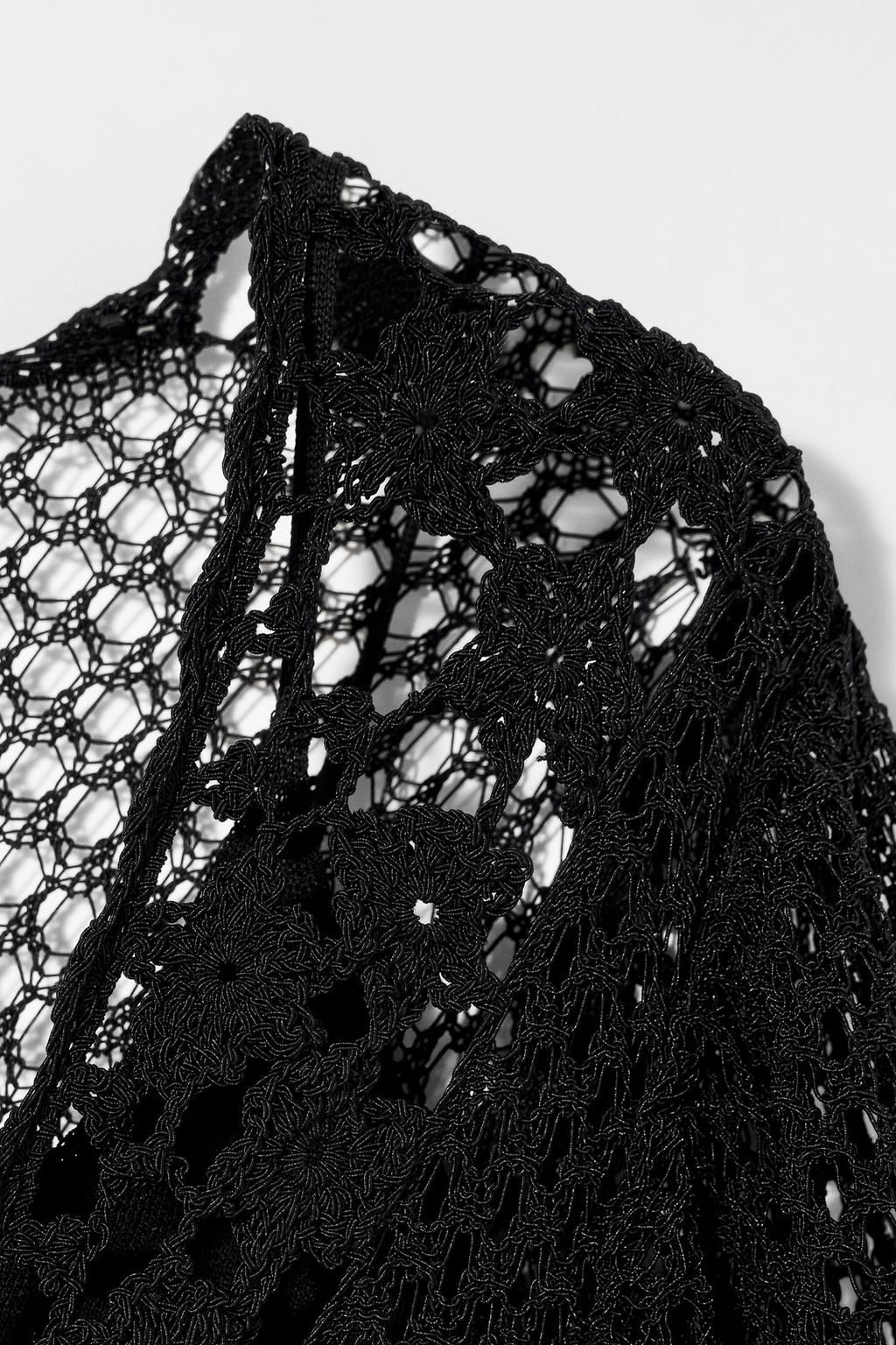 CROCHET KNIT DRESS KATE MOSS X ZARA  фото 4