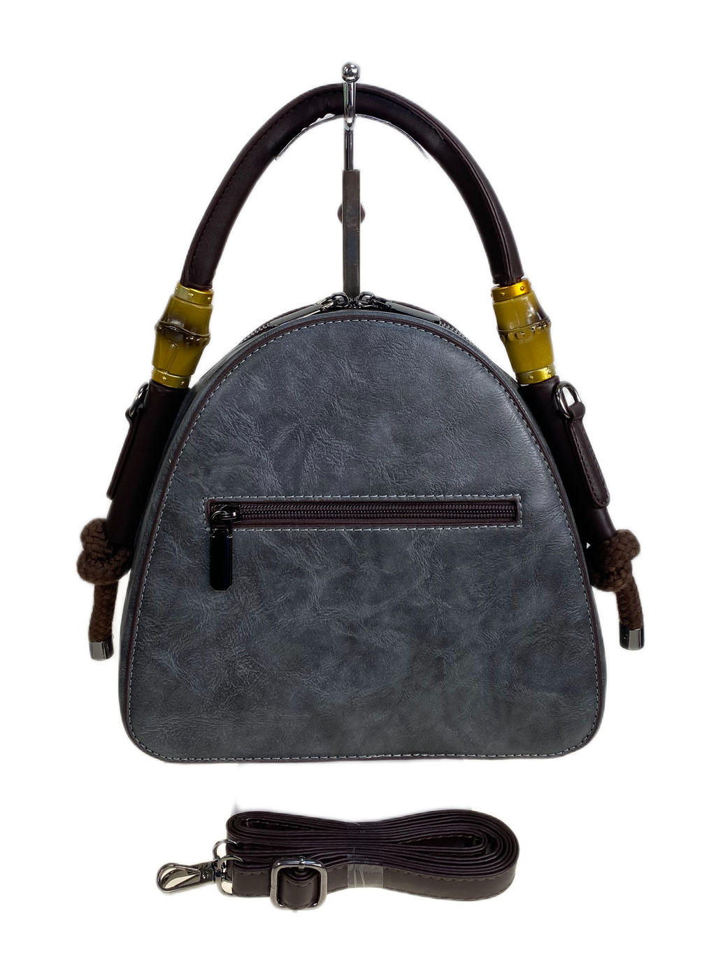 Женская сумка из искусственной кожи, цвет графит - Greta фото 2