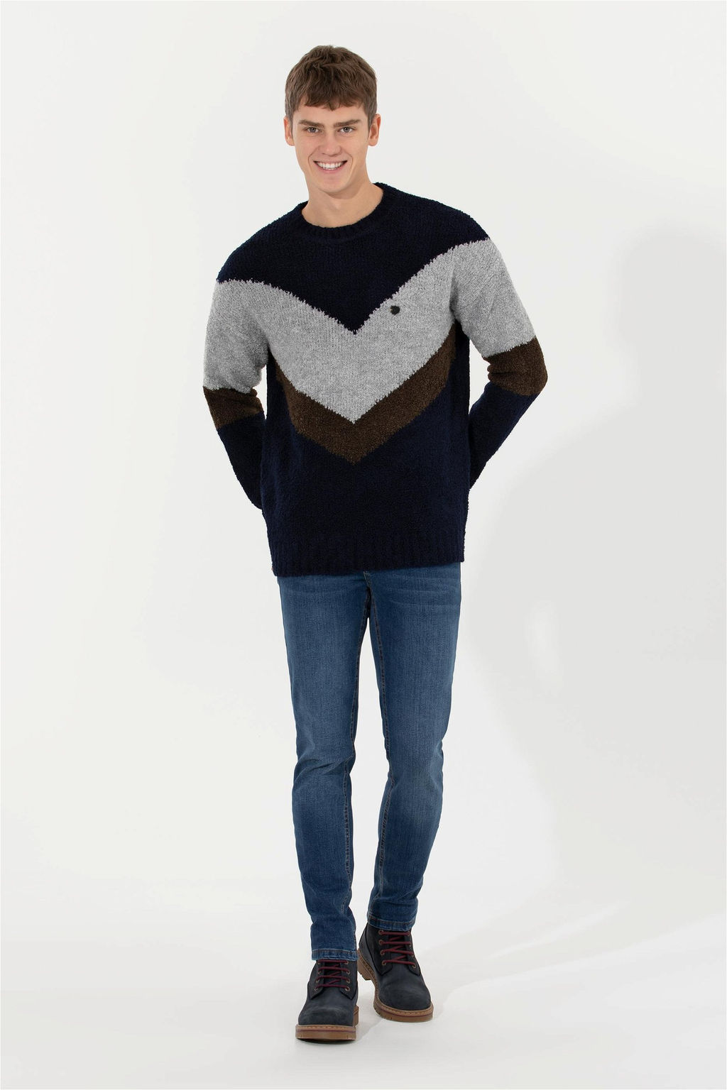 U. S. Polo Assn Мужской темно-синий свитер - U.s. polo assn фото 10