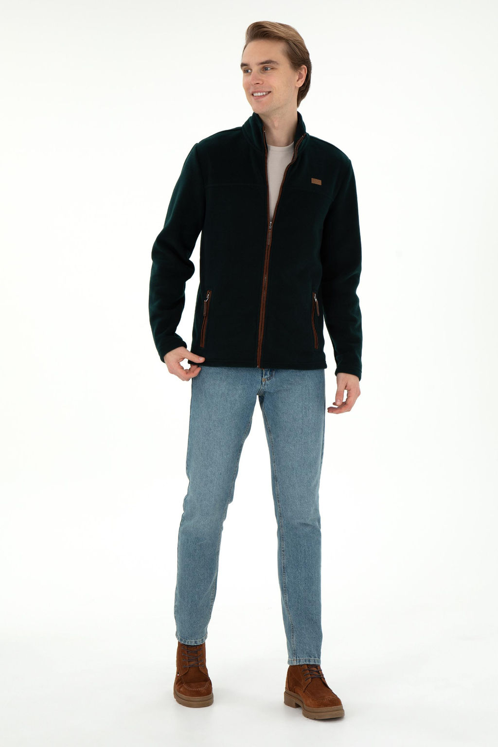 Мужской темно-зеленый вязаный кардиган Неожиданная скидка в корзине - U.s. polo assn фото 4