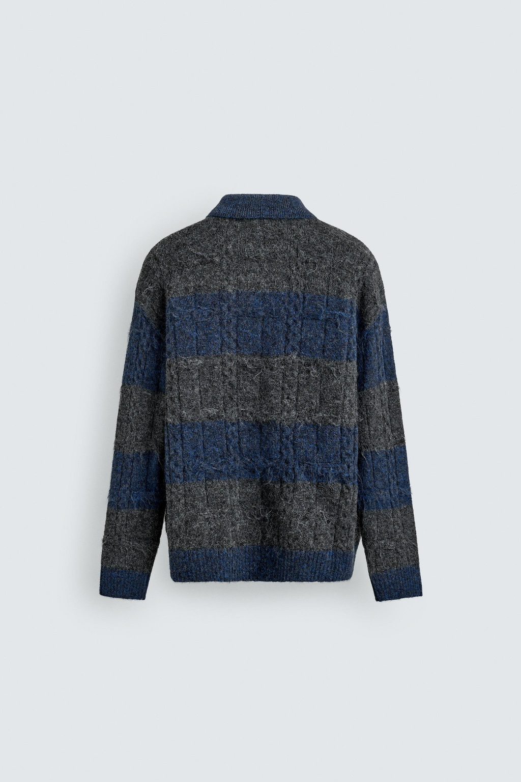 STRIPED JACQUARD KNIT POLO SHIRT - Zara фото 16