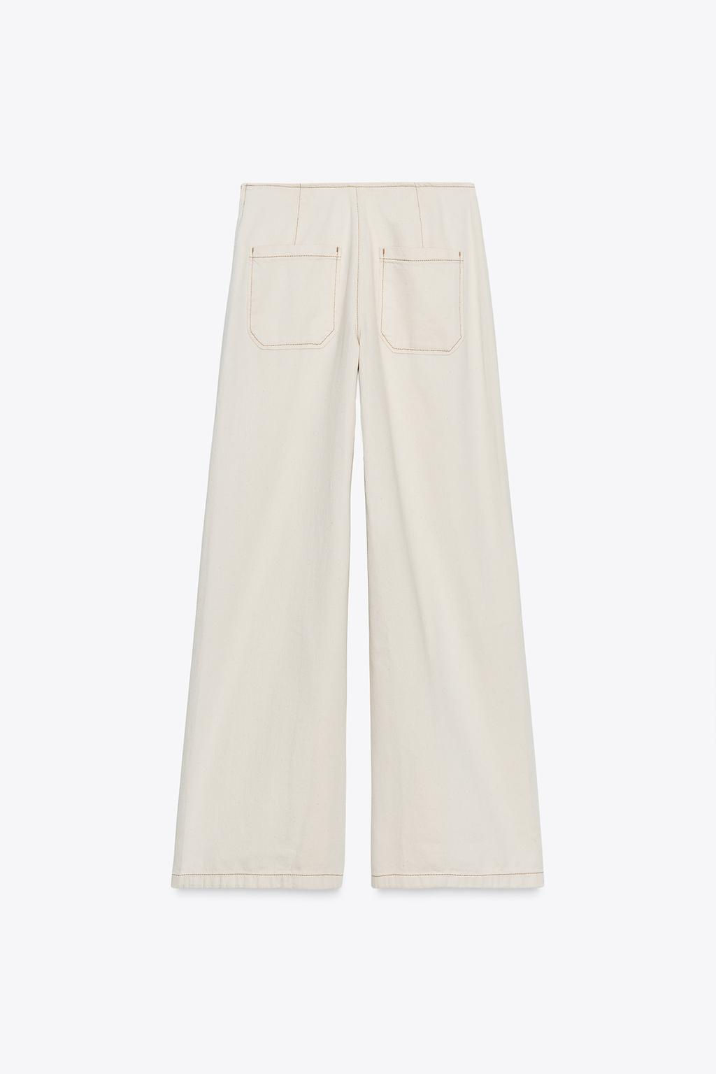 Z1975 WIDE-LEG HIGH-WAIST BEADED JEANS - Zara фото 7