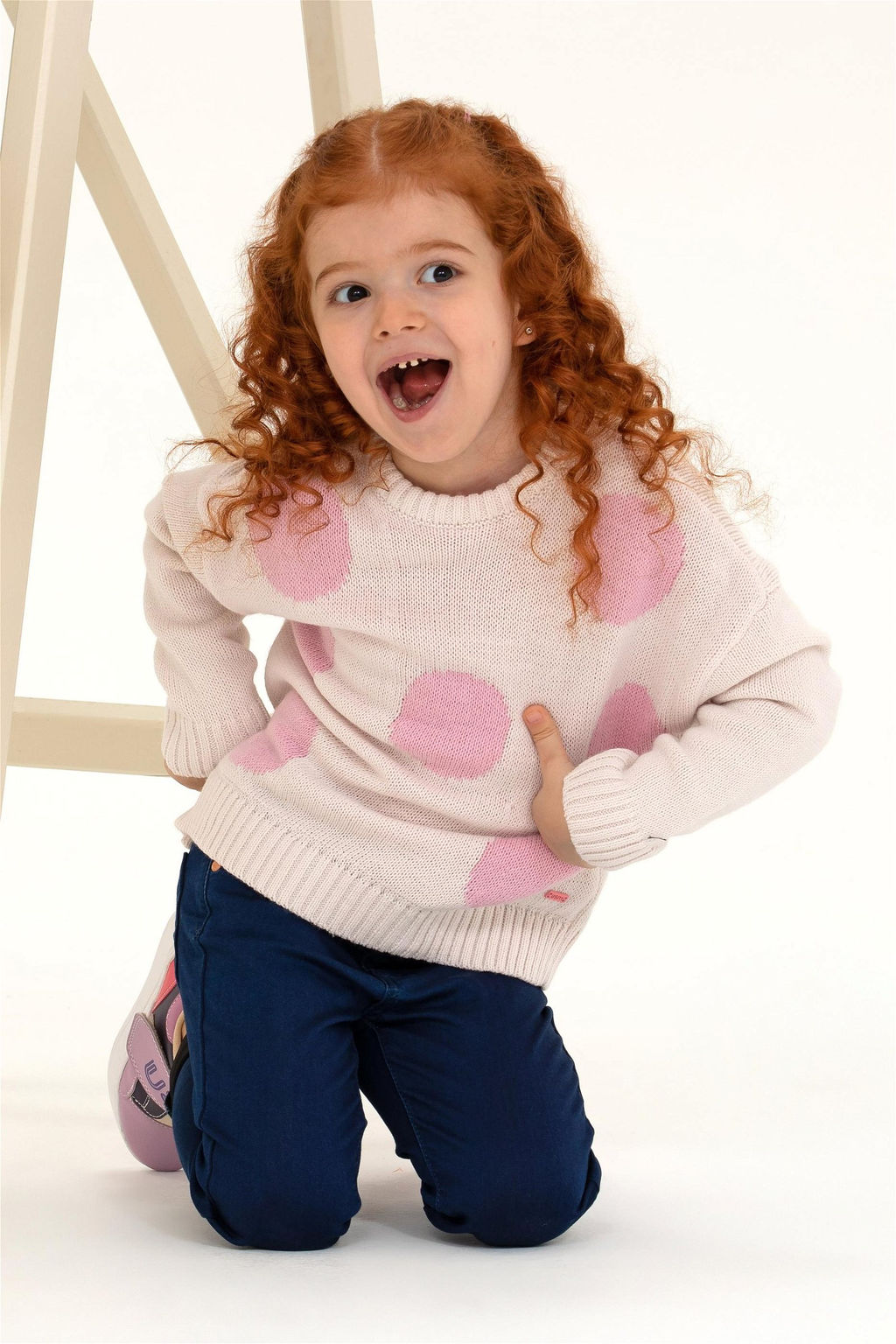 U. S. Polo Assn Кремовый свитер с круглым вырезом для девочек - U.s. polo assn фото 8