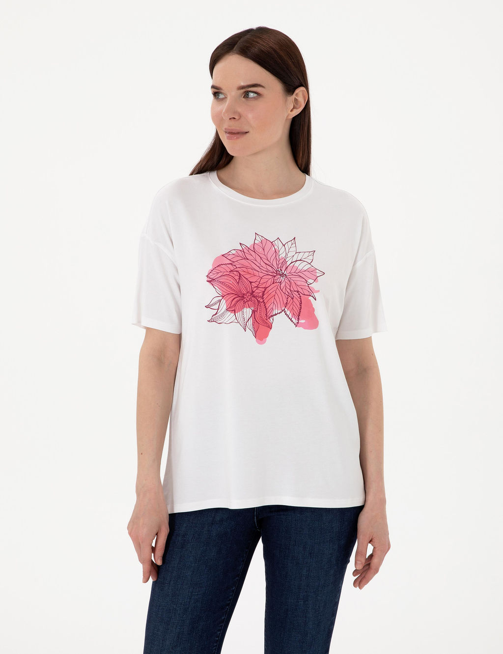 Beyaz Comfort Fit Ti__rt